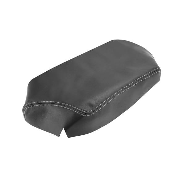 Center Console Armrest Cover for Dodge Challenger 2015 2016 2017 2018 2019 2020 Car Leather Suture Console Lid Cover Replacement Adhesive Gray Stitch