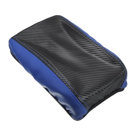 Center Console Armrest Cover for Toyota Corolla Cross 2022 Faux Leather Carbon Fiber Pattern, Black Blue