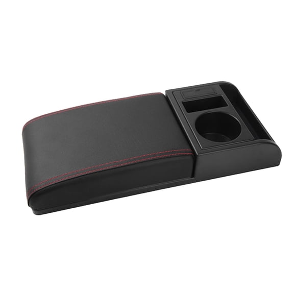 Center Console Armrest Cushion for Vehicle SUV Auto Breathable Pad Seat Elbow Support with Storage Compartment