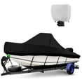 thumbnail image 1 of Center Console Boat Cover, 20'-22' Waterproof PU Heavy Duty Marine Grade Boat Covers, Trailerable UV Resistant Oxford Center Console Cover, Fits 20'-22' Long Beam Width up to 106", 1 of 8