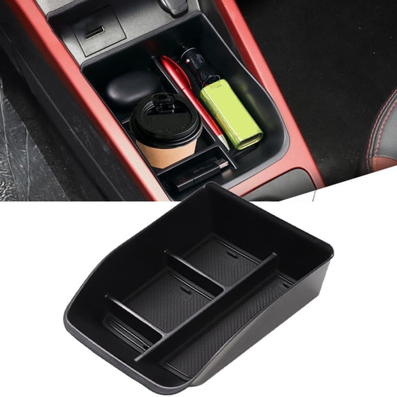 Center Console Box For Dacia Spring Central Storage Tray Cup Holder Organizer