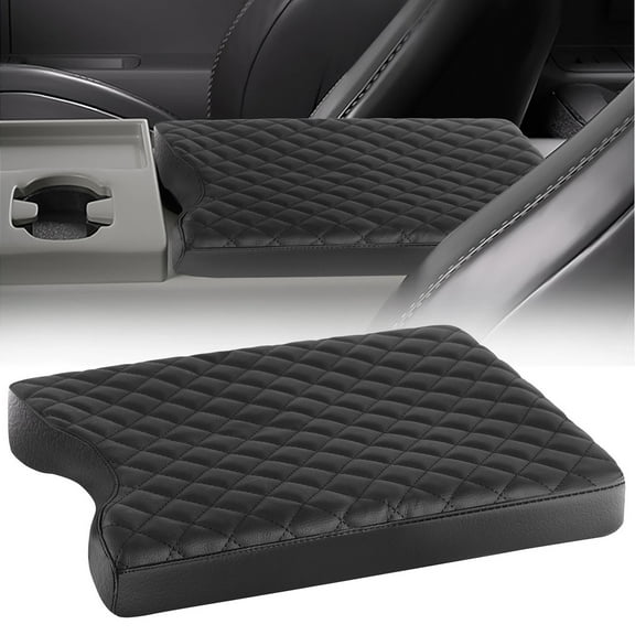 Center Console Cover, Faux Leather Armrest Box Protector, Scratch-proof Middle Console Protective Pad, Arm Rest Box Cushion Compatible with 15-22 Ford F150 F250 F350 F450 F550, for Jump Seat Only