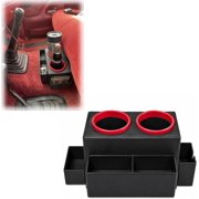 Center Console Cup Holder Compatible with OBS Ford F150 F250 F350 1992-1996, Jump Seat Cup Holder with Storage Compartment, Center Seat Organizer, Super Duty Truck Interior Accessory