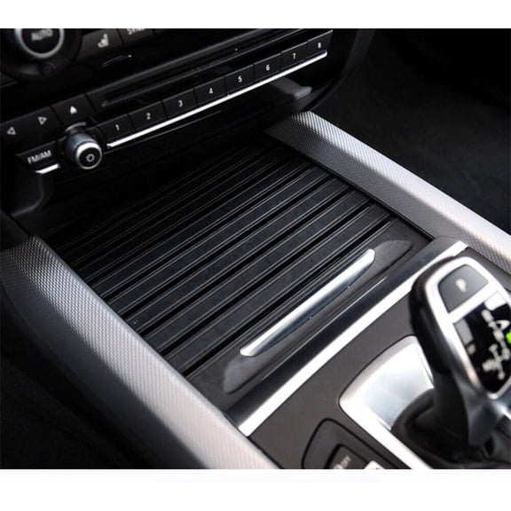 Center Console Cup Holder Tray Roller Blind Cover For BMW F15 F85 X5 X5M 2014-18