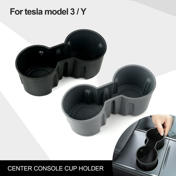 Center Console Cup Holder for Model 3/Y, Gray