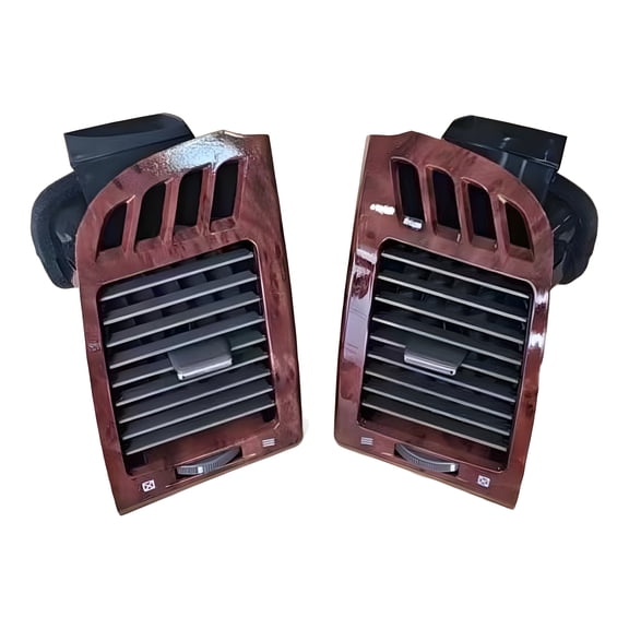 Center Console Dash A/C Air Vent Panel For Toyota Camry XV30 2002-2007, Adjustable Air Volume Dashboard Interior Air-Condition Vent, Center A/C Dash Air Vent Trim Cover-Left and Right-Mahogany