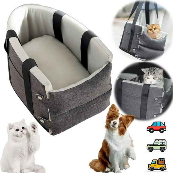 Center Console Dog Car Seat,Cat Car Seat,Small Dog Car Seat,Dog Car Seats For Small Dogs,Console Dog Car Seat,Cat Car Seat Center Console,Cat Seat For Car(Black 18in)Clearance from ANMUYUM