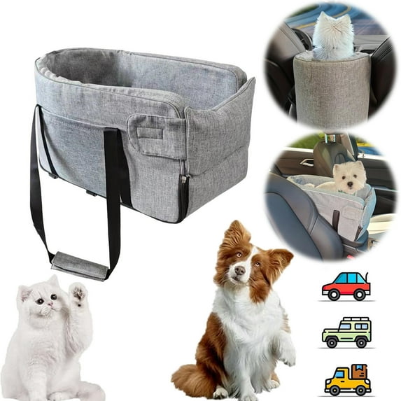 Center Console Dog Car Seat,Cat Car Seat,Small Dog Car Seat,Dog Car Seats For Small Dogs,Console Dog Car Seat,Cat Car Seat Center Console,Cat Seat For Car(Sliver 18in)Clearance from ANMUYUM