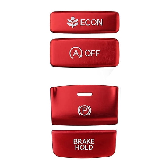 Center Console Gear Panel Handbrake Button Cover Trim Aluminium Sticker for 11Th Gen 2022 Accessories,Red