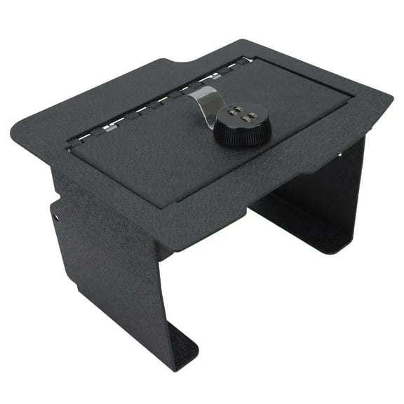 Center Console Gun Safe Vault - WASAI Console Lock Box Compatible with 2013-2018 Dodge Ram 1500/2500/3500 with CD Player with 4-Digit Combo Lock.