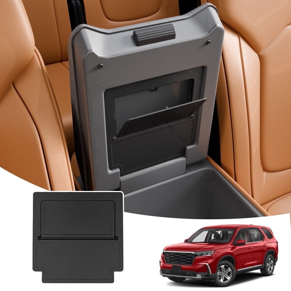Bomely ABS Center Console Hidden Storage Box, Fits Honda Pilot Ridgeline Passport 23-26, Armrest Secret Organizer
