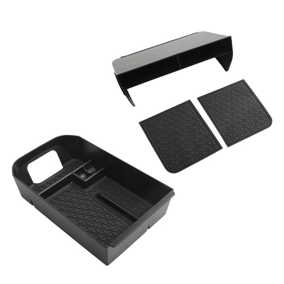 Center Console Holder+Armrest Box Storage Organizer Black for 19-24 Toyota RAV4