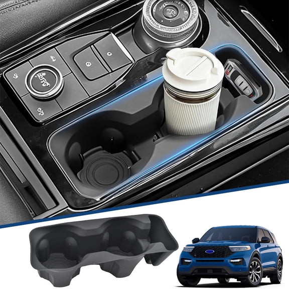 Center Console Inserts Cup Holder Black For Ford Explorer 2020-2024 Accessories