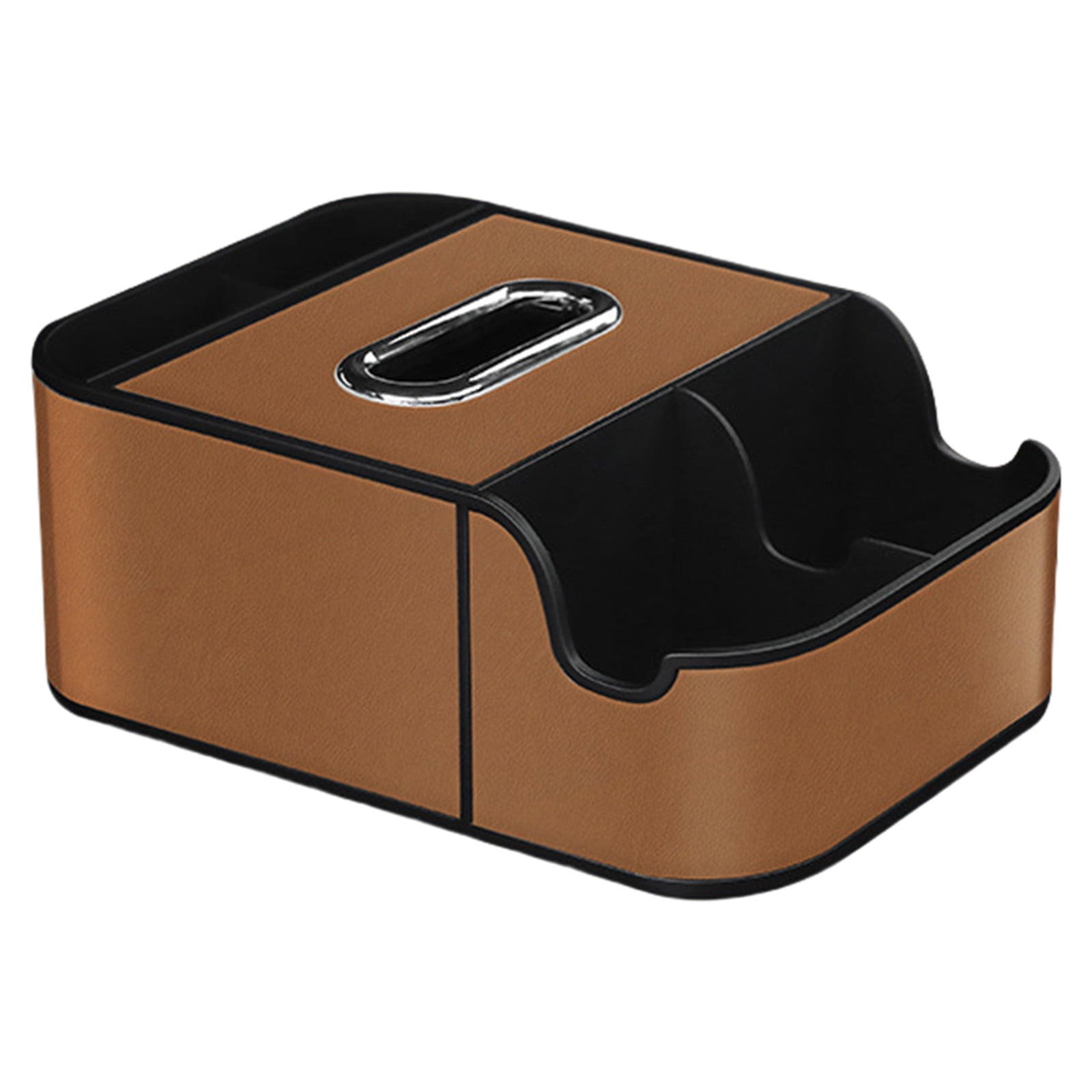 Center Console Leather Tray Car Seat Organizers Car Armrest Extra Storage Box Car Interior Storage Box with Phone Slot