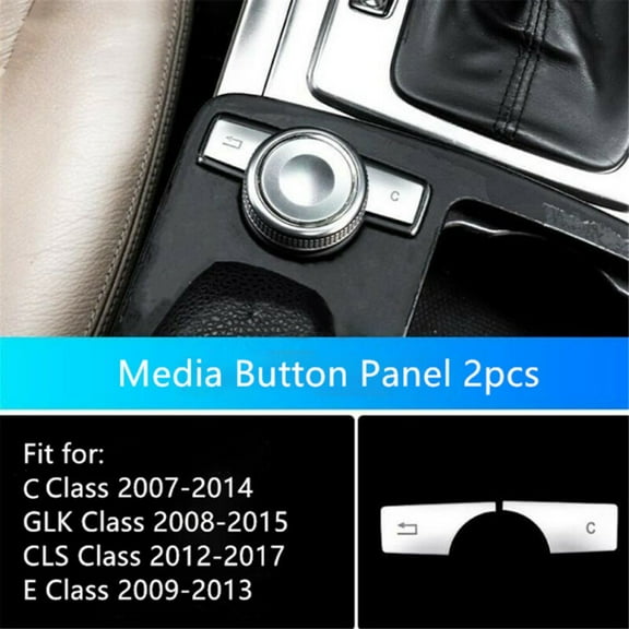 Center Console Multimedia Buttons Sequins Decoration Cover Trim For Mercedes C E Glk Cls Class W204 W212 Car Styling