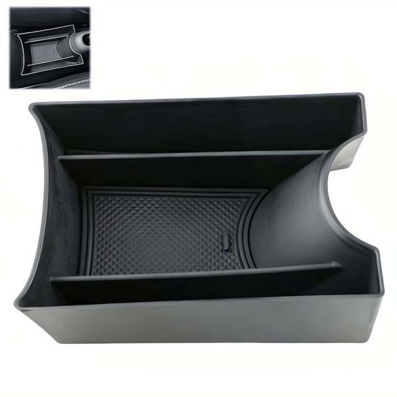 Center Console Organizer Storage Tray, Custom Fit Interior Storage Box Com-patible-w-ith Model Years 2013-2021 Compact Hatchback Center Armrest Modification Accessory