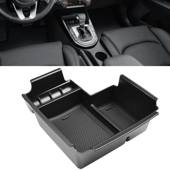 Center Console Organizer Tray for Kia K3/ for Forte/for Cerato 2019-2025, Black ABS Armrest Box Insert for LHD Vehicles, Easy Installation Storage Solution for Car Interior Accessories