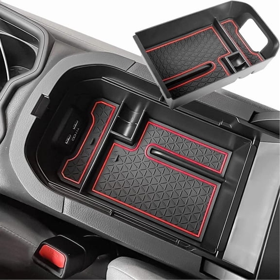 Red Center Console Organizer Tray for Toyota RAV4 20192026, Prime 20212026