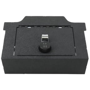 Center Console Safe Gun Safe, WASAI Console Gun Vault Lock box Compatible with RAM 1500/2500/3500 LARAMI/BIGHORN/POWERWAGON 2019-2024, NOT FIT Cup Holder with Cover, 4-Digit Combination Lock.