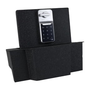Center Console Safe Gun Safe, WASAI Console Gun Vault Lockbox Compatible with RAM 1500/2500/3500 LARAMI/BIGHORN/POWERWAGON 2019-2024, NOT FIT Cup Holder with Cover, Electronic Keypad Lock.