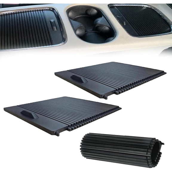 Center Console Sliding Cover for Dodge Caravan 2011-2019 / Chrysler Town & Country 2012-2019, Interior Upgrade Trim for Daily Driving, 2PCS