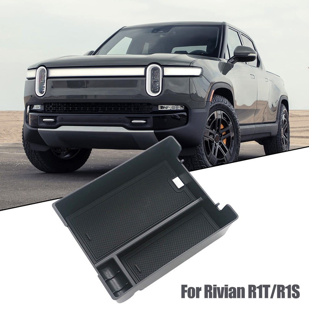 Center Console Storage Box Armrest Organizer Tray for Rivian R1S R1T