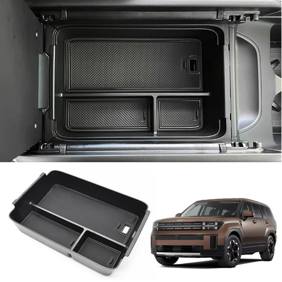 Center Console Storage Organizer Tray For Hyundai Santa Fe 2024-2025 Accessories