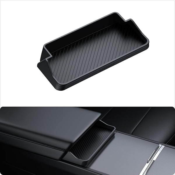 Center Console Sunglasses Holder for 2024 2025 Tesla Model 3 Highland Model Y 2025 2026 Refresh (Juniper), Armrest Key Card Phone Holder Storage Box Key Interior Accessories