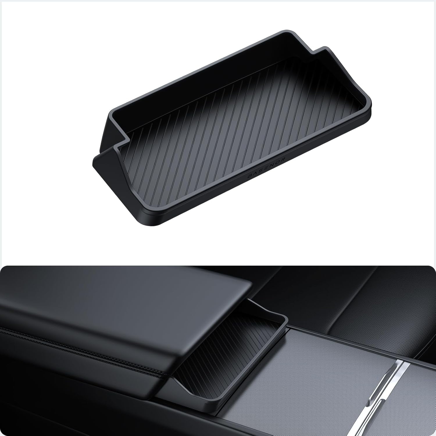 Tesla Model 3/Y Center Console Sunglasses Holder - Silicone Storage Tray For Highland & Juniper