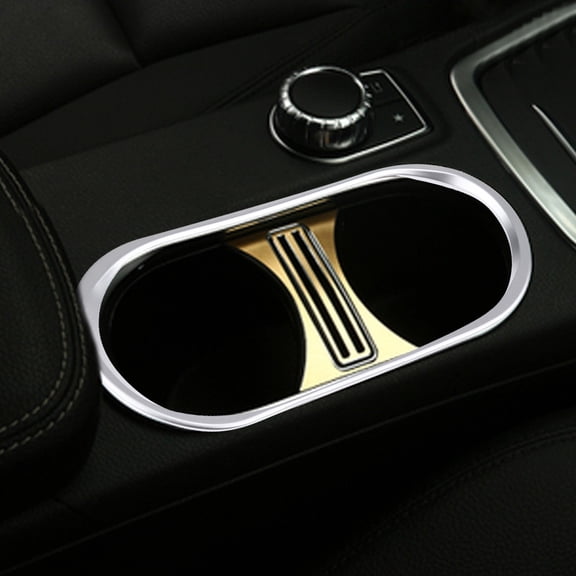 Center Console Water Cup Holder Trim Cover for Mercedes-Benz A-Class/CLA/GLA 2013-2017 - Durable ABS Plastic Accessory