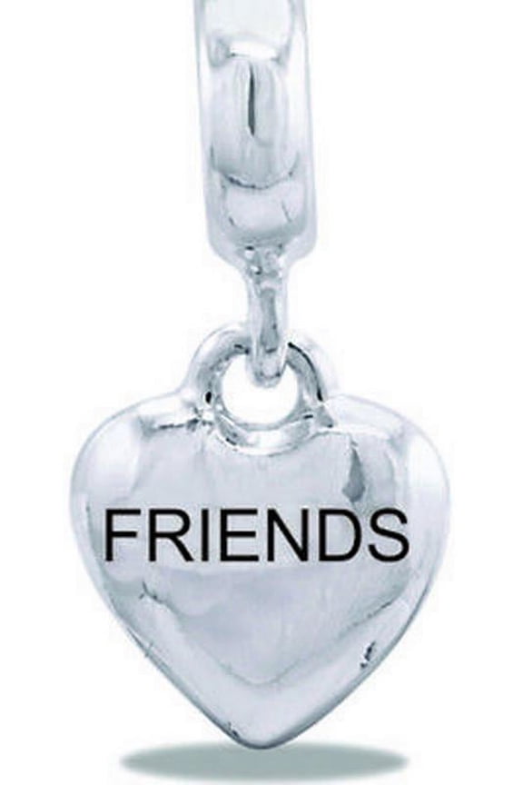 Davinci Dangle Heart Friend Silver Bead