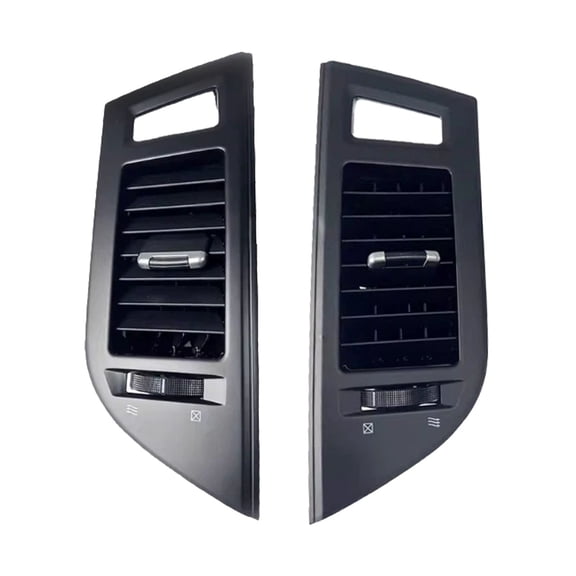 Center Dash A/C Dashboard AC Air Vent For Mitsubishi Pajero V93V97 2007-2020, Dashboard Air Conditioning Vent Panel Console Trim Outlet Kit-The Middle Pair-black