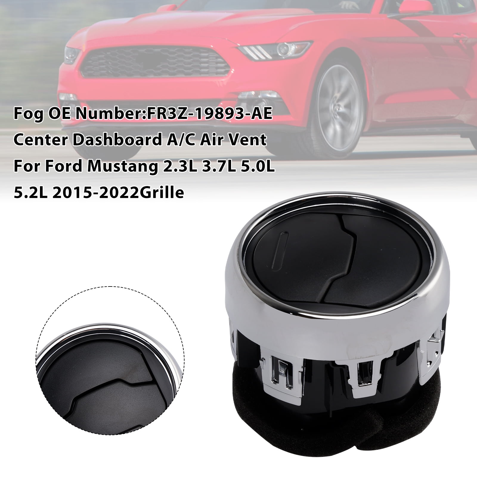 Dashboard Luchtuitlaat Zwart - ABS Center A/C Outlet Voor BMW F10 F11 F18 (2010-2016), Vervangingsonderdeel