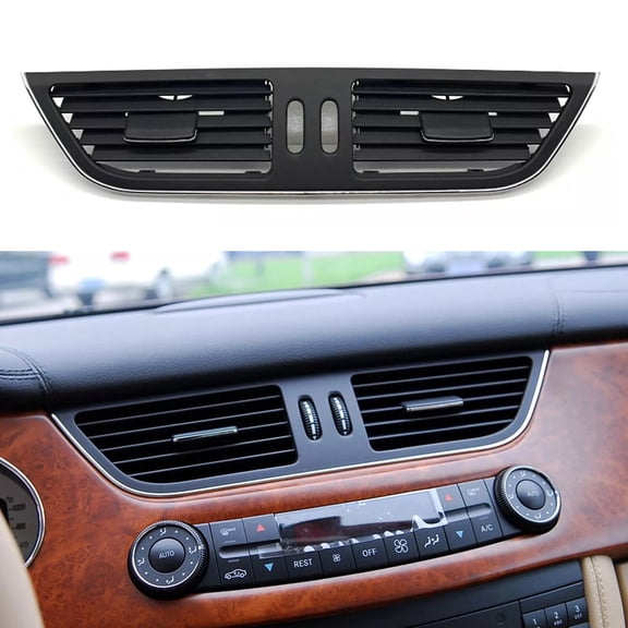 Center Dashboard A/C Vent Outlet Grille For Mercedes-Benz W219 CLS550 CLS55 CLS63 2007-2009 Plastic Interior Trim Replacement Easy Installation Factory Specification Precise Fit