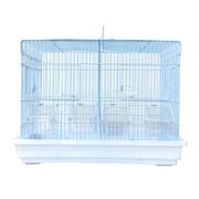 Center Divided Breeding Bird Flight Travel Vet Carrier Cage Spring Lock Side Nest Box Door With Deep Base For Aviaries Finches Canaries Lovebirds