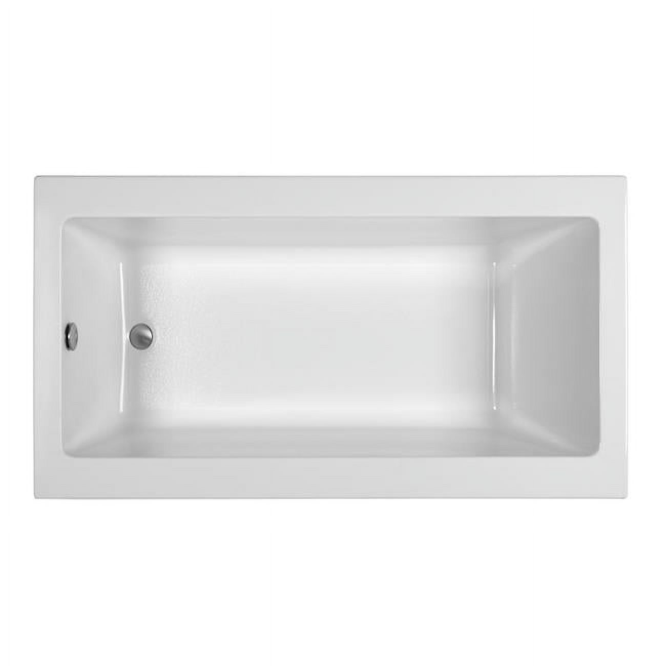 End Drain Freestanding Soaking Tub Virtual Spout, Biscuit - image 1 of 1