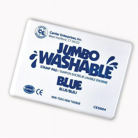 Center Enterprises CE-5504BN Jumbo Stamp Washable Pad, Blue