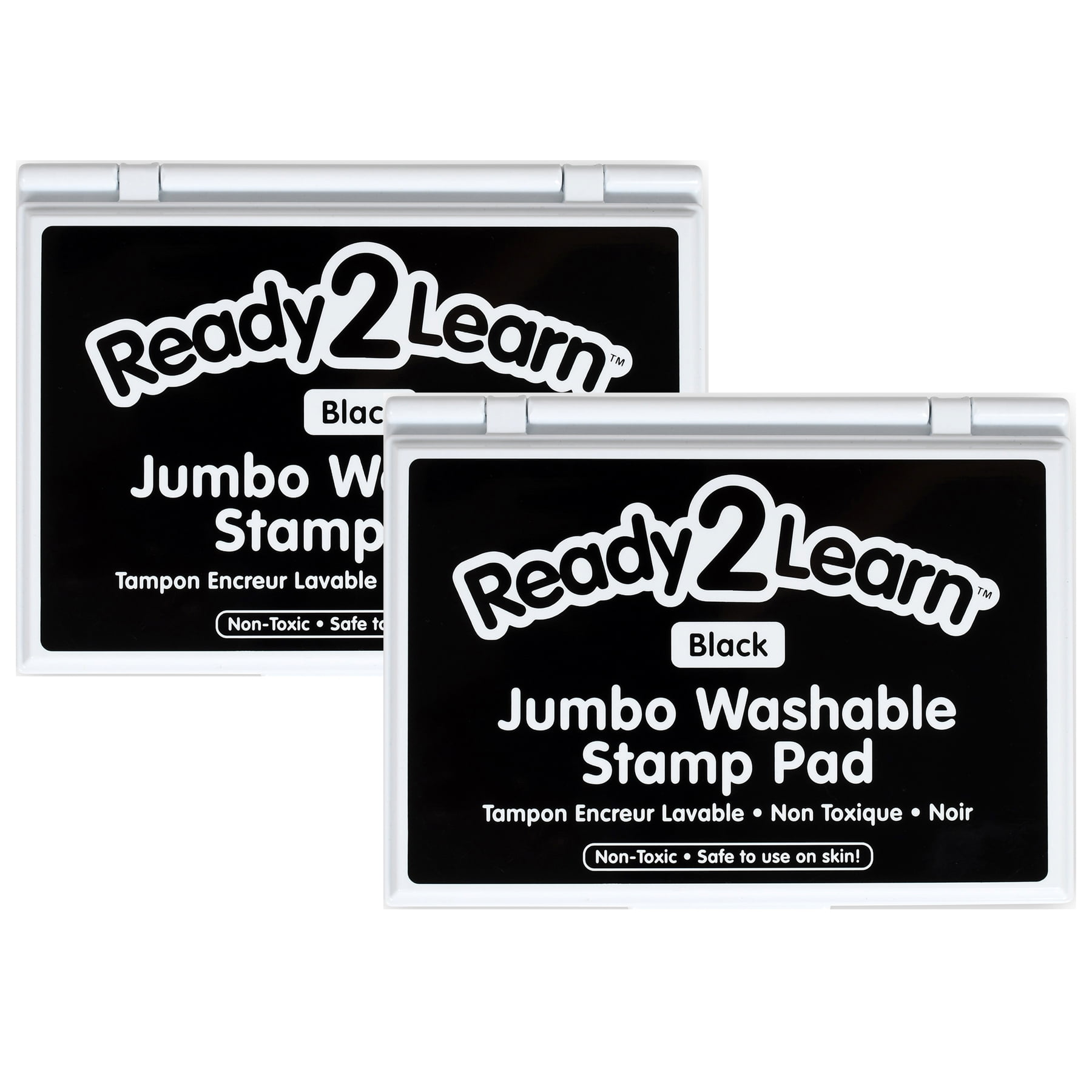 Center Enterprises Ready2Learn Jumbo Washable Stamp Pad Black Ink Pack of 2 (CE-10030-2)
