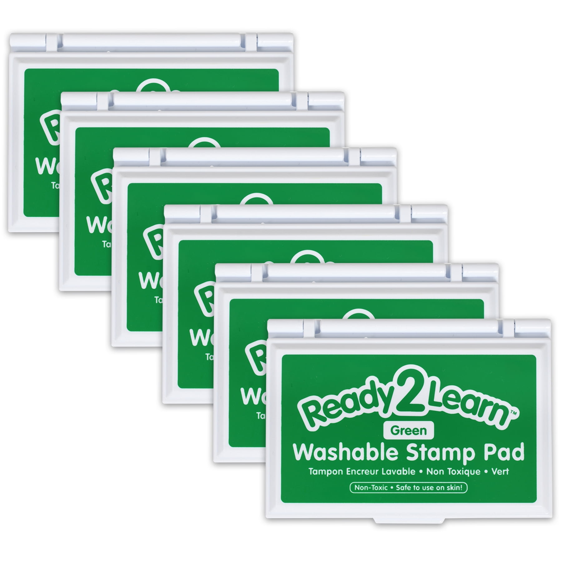 Center Enterprises Ready2Learn Washable Stamp Pad Green Ink Pack of 6 (CE-10043-6)