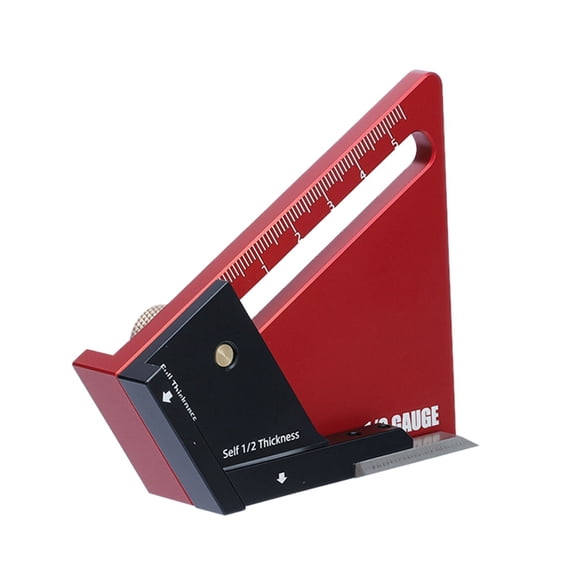 Center Finder Woodworking Center Marking Gauge Aluminum Precision Compact Scriber,Wood Woodworking Trimmer Adjustment,1 * Center marking gauge,As Shown