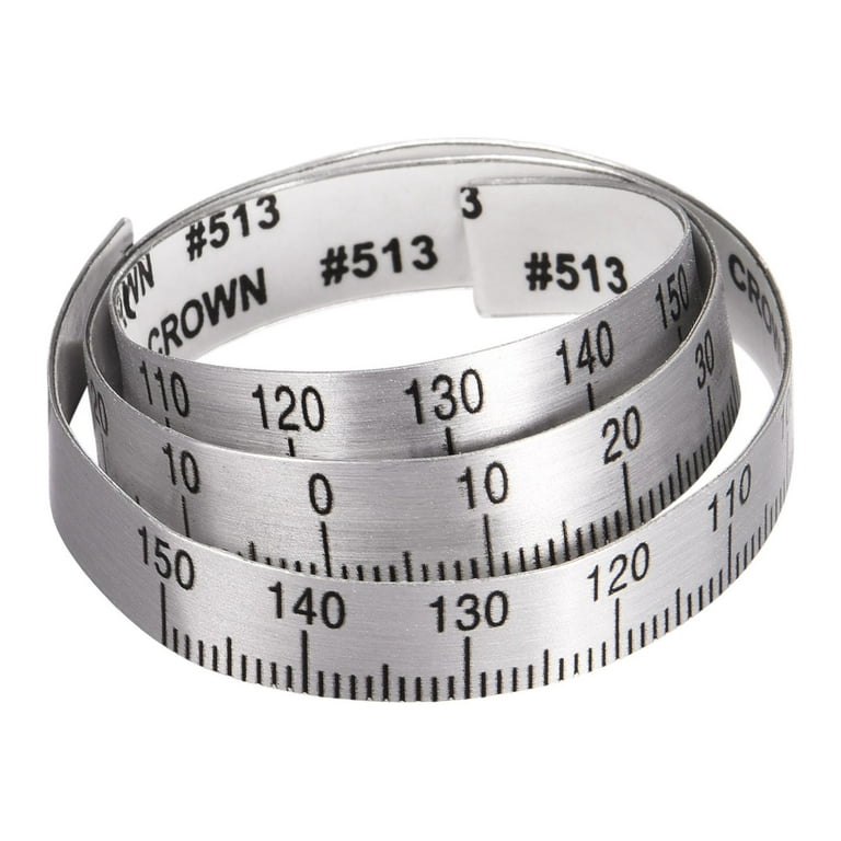 Center Finding Ruler 2-Inch Table Sticky Adhesive Tape Measure, Aluminum Track Ruler (from The Middle), Size: 150, Silver