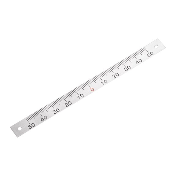 Center Finding Ruler 50mm-0-50mm Table Sticky Adhesive Tape Measure, Aluminum Track Ruler (from the middle)