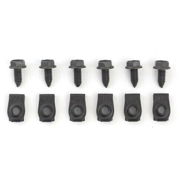 Center Hood Catch Brace Mounting Hardware Set 1974-1981 Firebird and Trans AM