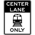 thumbnail image 1 of Center Lane Light Rail Transit Only Sign Traffic Warning Signs Metal Sign Tin Sign 8x12 Inch - Caution Safety Warning Security Signs Indoor & Outdoor Signs for Home, Office, Work, 1 of 5