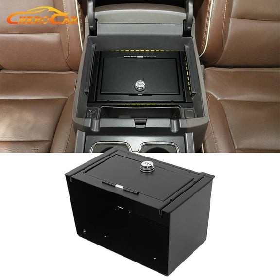 Center Manager Armrest Vault Safe Box Cashbox For Chevy Silverado SIERRA 2014-18