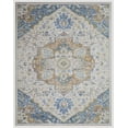 thumbnail image 1 of Center Medallion Ivory 8 ft. x 10 ft. Machine Washable Traditional Indoor Area Rug, 1 of 4