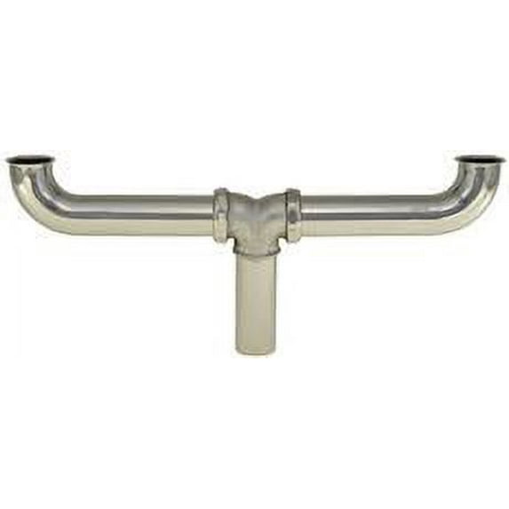 Center Outlet Waste 1-1/2 In. X 16 In. Brass Direct Connect