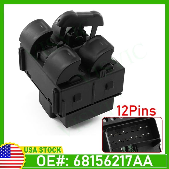 Center Power Window Switch for Jeep Wrangler JK JL 2012-2018 4 Door 68156217AA