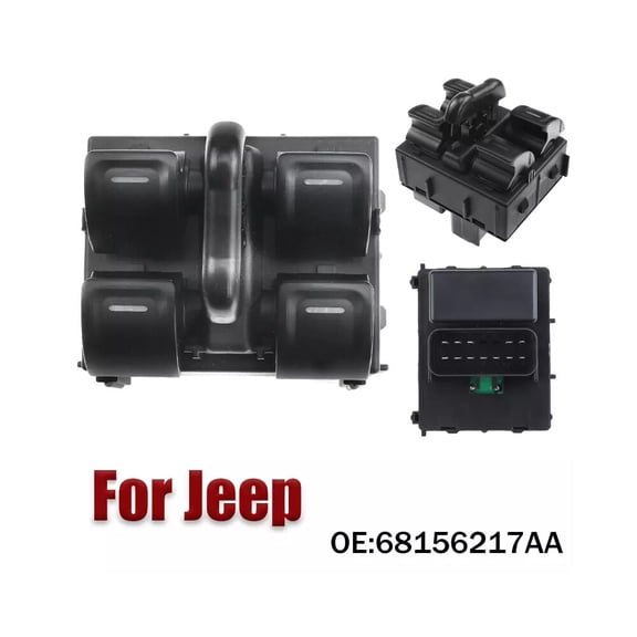 Center Power Window Switch for Jeep Wrangler JK JL 2012-2018 4 Door 68156217AA