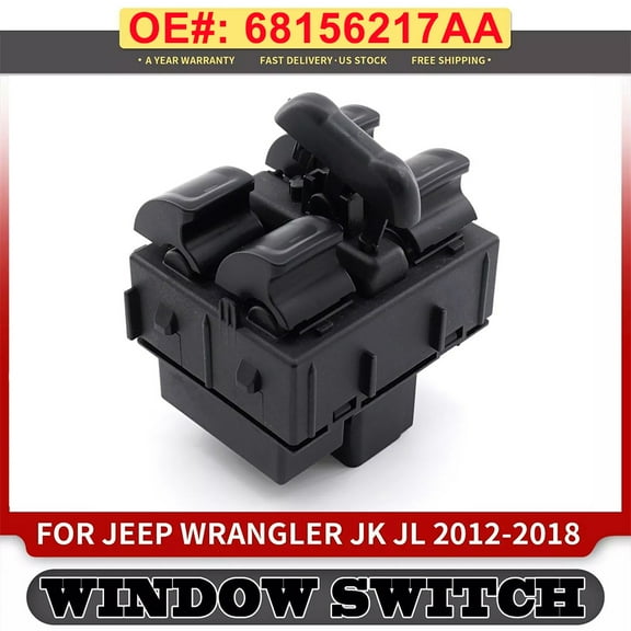 Center Power Window switch for Jeep Wrangler JK JL 2012-2018 4 Door 68156217AAIL